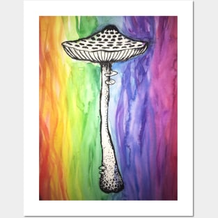 Rainbow Mushroom Posters and Art